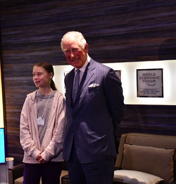 “她很难能可贵“：查尔斯王子和格蕾塔·通贝里在达沃斯会面 - 俄罗斯卫星通讯社