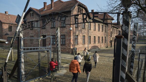 Посетители музея на территории бывшего концентрационного лагеря Аушвиц-Биркенау в Освенциме - 俄罗斯卫星通讯社