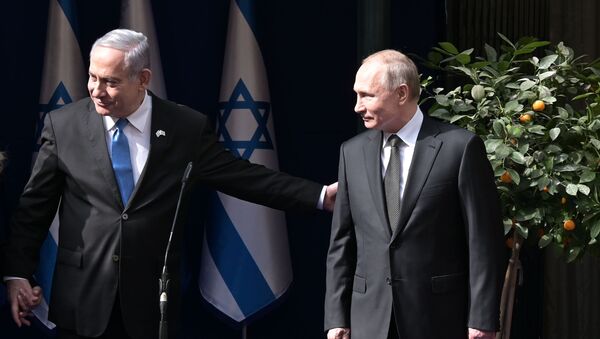 Президент РФ Владимир Путин и премьер-министр Израиля Биньямин Нетаньяху - 俄罗斯卫星通讯社