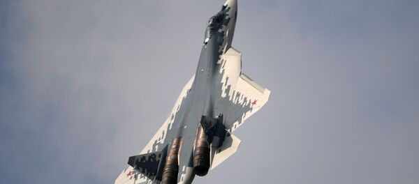 Российский многофункциональный истребитель пятого поколения Су-57  - 俄罗斯卫星通讯社