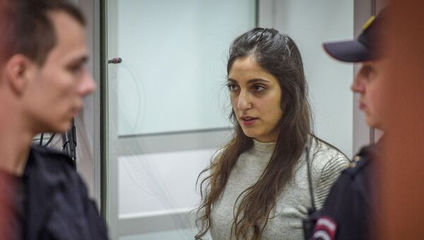 Израильтянка Наама Иссахар во время суда в России - 俄羅斯衛星通訊社