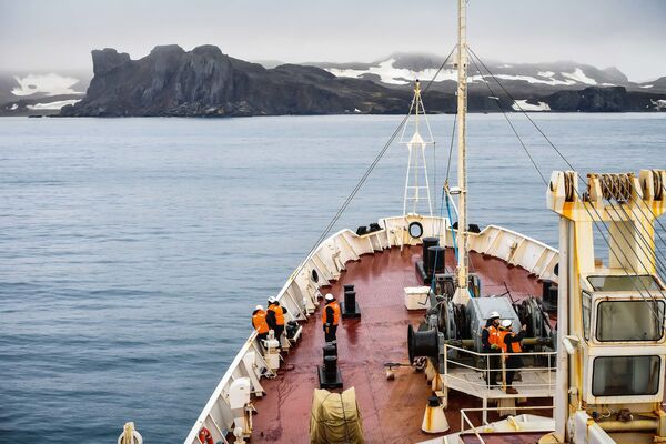 Исследовательское судно Адмирал Владимирский на пути из Монтевидео в Антарктиду - 俄罗斯卫星通讯社
