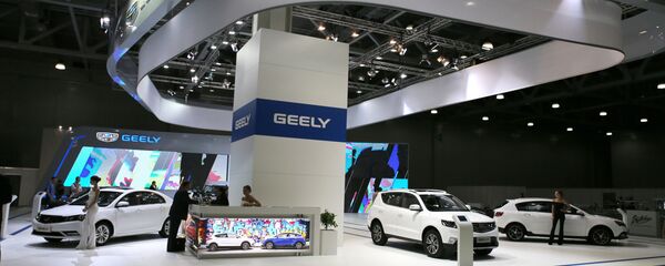 Стенд компании Geely (Китай) на Московском международном автомобильном салоне - 俄罗斯卫星通讯社