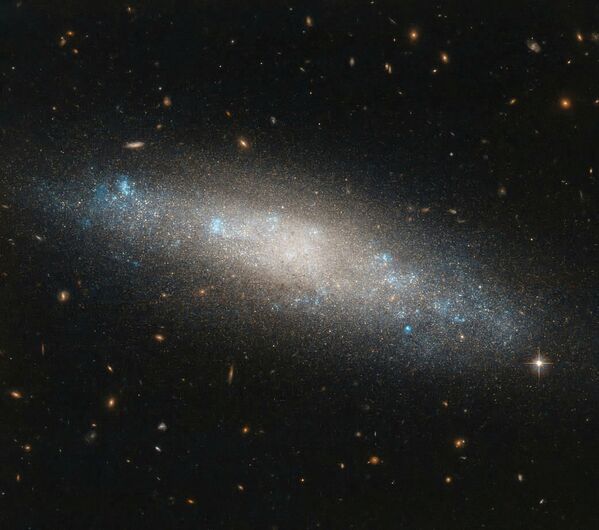 哈勃望遠鏡捕捉到位於北彗星貝倫尼採星座的NGC 4455旋渦星系，距地球4500萬光年。 - 俄羅斯衛星通訊社