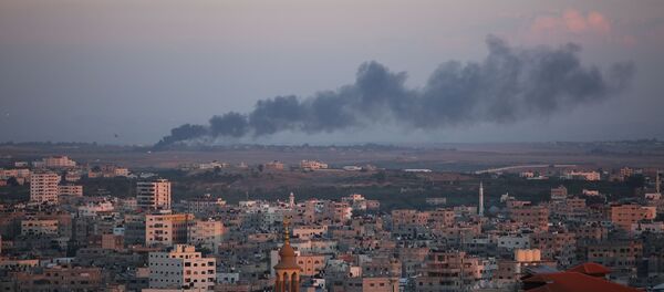 Ракетный удар Израиля по территории сектора Газа. Ракетный удар Израиля по территории сектора Газа. - 俄罗斯卫星通讯社