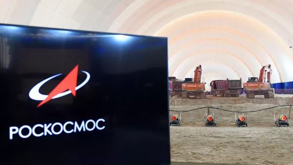 Спецтехника на строительной площадке стартового стола КРК Ангара космодрома Восточный в Амурской области. - 俄羅斯衛星通訊社