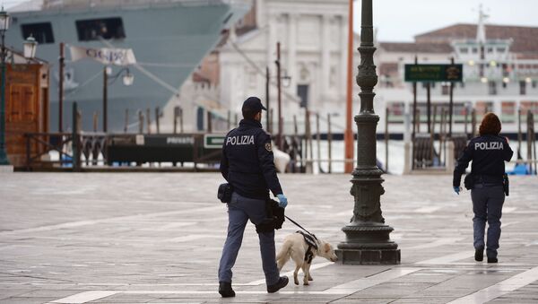 Итальянская полиция в Венеции  - 俄罗斯卫星通讯社