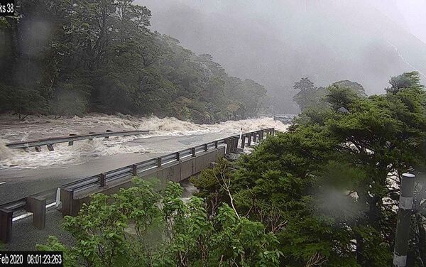 新西兰被洪水淹没的道路 - 俄罗斯卫星通讯社