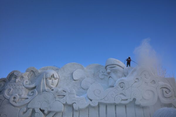 日本札幌冰雪节上的雪雕 - 俄罗斯卫星通讯社