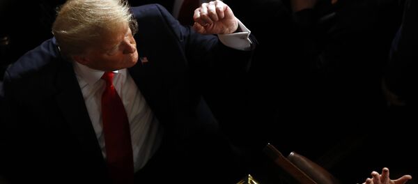 Президент США Дональд Трамп во время ежегодного обращения к конгрессу о положении дел в стране - 俄罗斯卫星通讯社