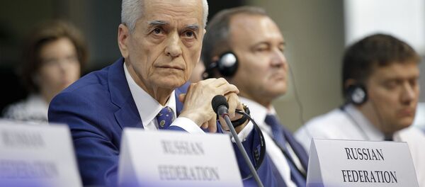Член российской делегации первый зампред думского комитета по образованию Геннадий Онищенко на сессии Парламентской ассамблеи ОБСЕ в Берлине - 俄罗斯卫星通讯社
