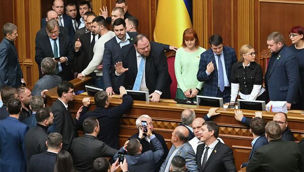 Потасовка во время заседания Верховной рады Украины - 俄罗斯卫星通讯社