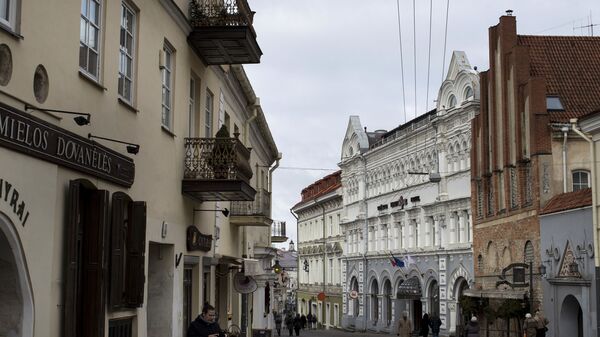 Одна из улиц старого города в Вильнюсе. - 俄罗斯卫星通讯社