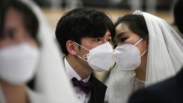 Массовая свадьба в Южной Корее - 俄罗斯卫星通讯社
