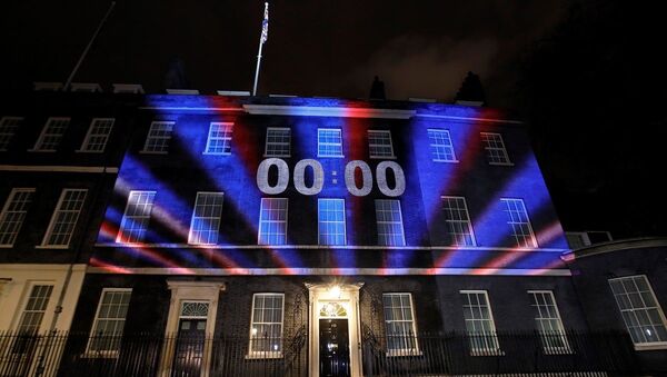 A digital Brexit countdown clock  - 俄罗斯卫星通讯社