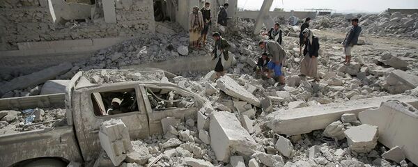 Разрушения в провинции Дхамар на юго-западе Йемена в результате авиаударов - 俄罗斯卫星通讯社