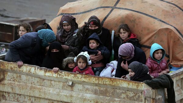Местные жители покидают провинцию Идлиб, Сирия - 俄羅斯衛星通訊社