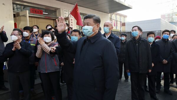  Chinese President Xi Jinping wearing a protective face mask - 俄罗斯卫星通讯社