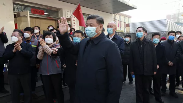  Chinese President Xi Jinping wearing a protective face mask - 俄羅斯衛星通訊社