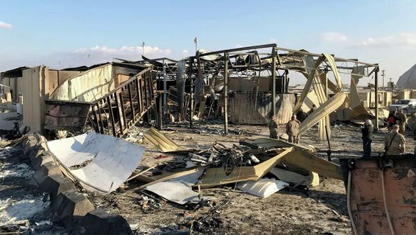 Последствия ракетного удара по авиабазе Айн аль-Асад на западе Ирака - 俄羅斯衛星通訊社