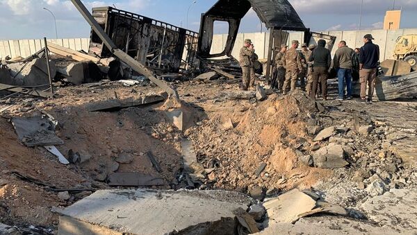 Американские военные на месте обстрела военной базы США в Ираке - 俄罗斯卫星通讯社