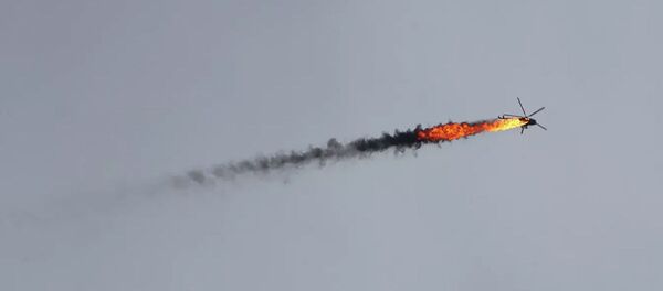 Сбитый сирийский вертолет Сбитый сирийский вертолет - 俄罗斯卫星通讯社