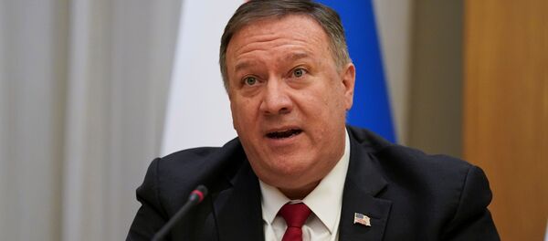 Госсекретарь США Майк Помпео во время встречи в Ташкенте, Узбекистан  - 俄罗斯卫星通讯社