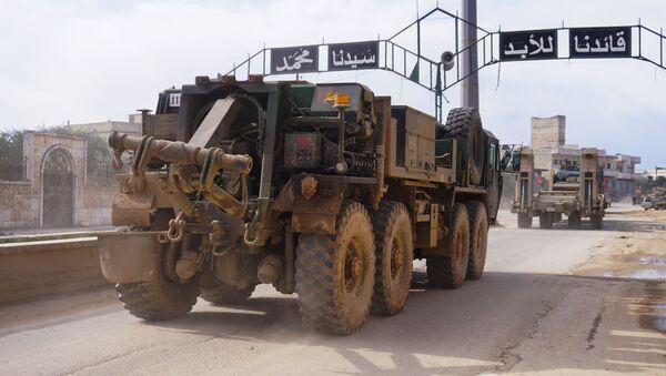 Турецкий конвой в сирийской провинции Идлиб  - 俄罗斯卫星通讯社