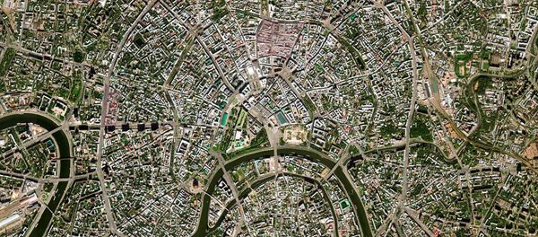 Изображение из космоса города Москвы, Россия - 俄罗斯卫星通讯社