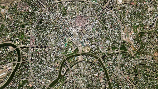 Изображение из космоса города Москвы, Россия - 俄羅斯衛星通訊社
