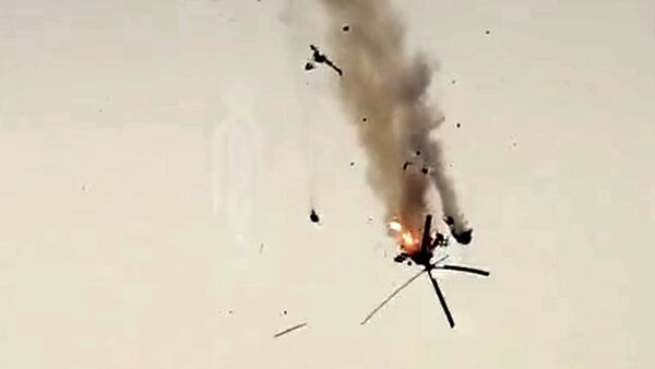 Сбитый вертолет в Сирии - 俄羅斯衛星通訊社