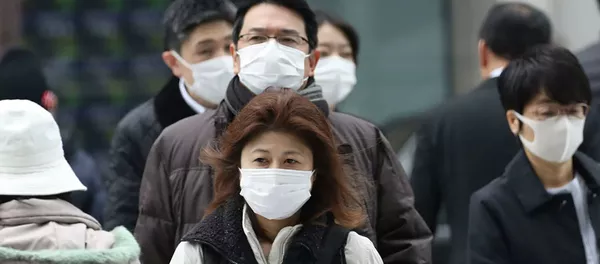 17 февраля 2020. Прохожие в защитных масках в Токио. Япония - 俄羅斯衛星通訊社