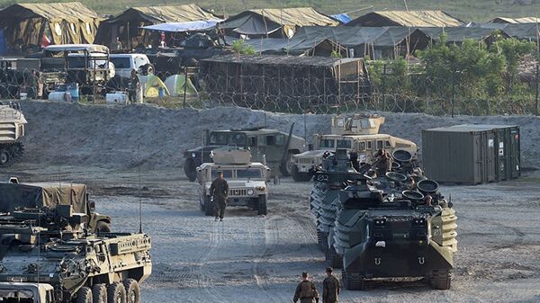 Американские войска в лагере на Филиппинах - 俄罗斯卫星通讯社