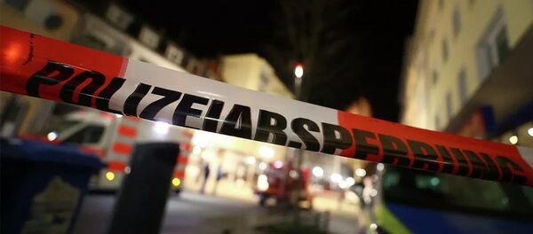 На месте стрельбы в Ханау около Франкфурта, Германия. 20 февраля 2020 - 俄罗斯卫星通讯社