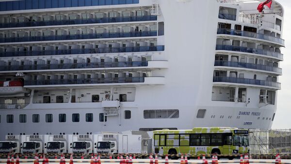 Круизный лайнер Diamond Princess у японского порта Йокогама - 俄罗斯卫星通讯社