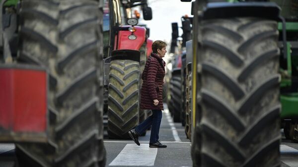 протесты фермеров в Испании  - 俄罗斯卫星通讯社