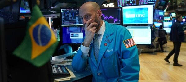 Трейдер на Нью-Йоркской фондовой бирже - 俄罗斯卫星通讯社