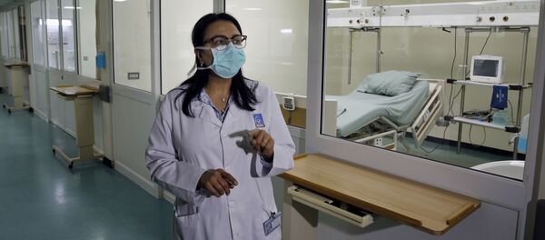 В отделении карантина университетской больницы им. Рафика Харири в Бейруте, Ливан - 俄罗斯卫星通讯社