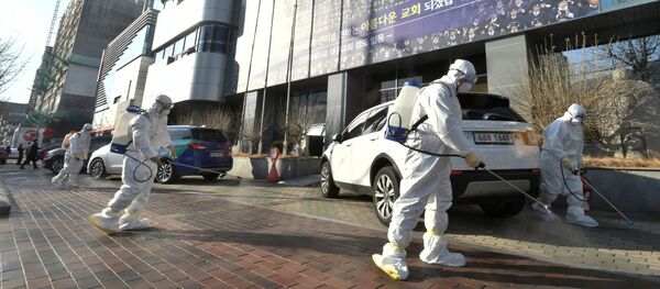 Дезинфекция улиц в Южной Корее Дезинфекция улиц в Южной Корее - 俄罗斯卫星通讯社