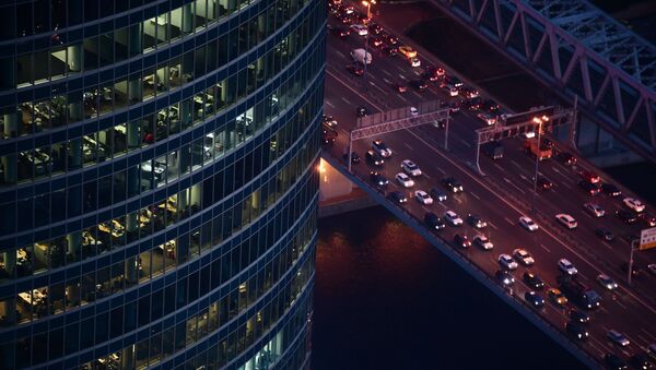 Вид с 89-го этажа Башни Федерация-Восток делового комплекса Москва-Сити, где строится самая высокая смотровая площадка в Европе PANORAMA-360 - 俄罗斯卫星通讯社
