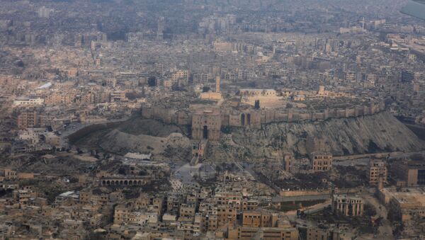 Вид на город Алеппо с самолета - 俄羅斯衛星通訊社