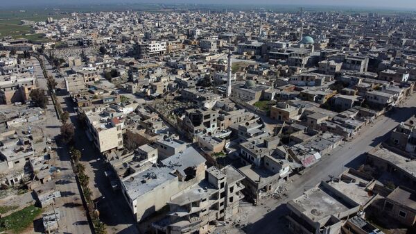 Вид сверху на сирийский город Серакиб в провинции Идлиб - 俄羅斯衛星通訊社