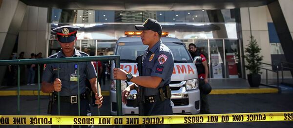 Полиция на месте захвата заложников в торговом центре Вирра на Филиппинах - 俄罗斯卫星通讯社