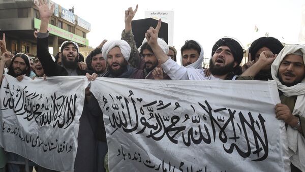 Активисты Талибана празднуют подписание мирного соглашения между талибами и США - 俄羅斯衛星通訊社
