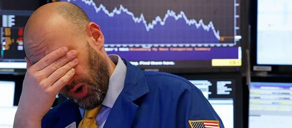 Трейдер на Нью-Йоркской фондовой бирже - 俄罗斯卫星通讯社