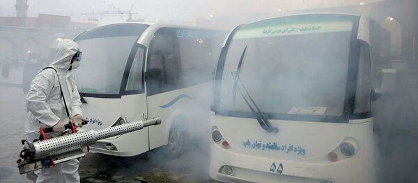 Дезинфекция улиц в городе Мешхед - 俄罗斯卫星通讯社