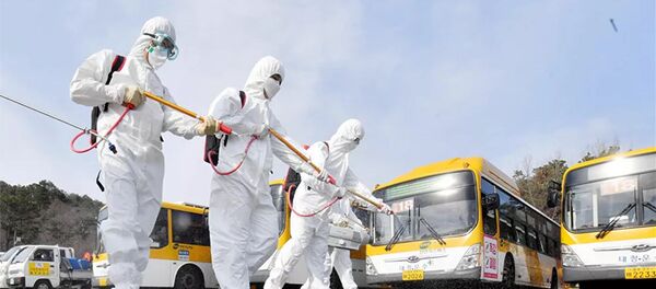 Дезинфекция улиц в Южной Корее от коронавируса - 俄罗斯卫星通讯社