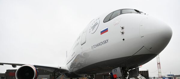 Дальнемагистральный широкофюзеляжный пассажирский самолет Airbus A350-900 авиакомпании Аэрофлот  - 俄羅斯衛星通訊社