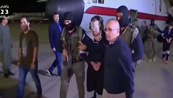Один из лидеров группировки Бейт Ансар аль-Макдис* Хишам Ашмауи в аэропорту Каира - 俄罗斯卫星通讯社