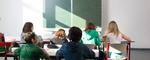 Школьники на занятиях - 俄罗斯卫星通讯社